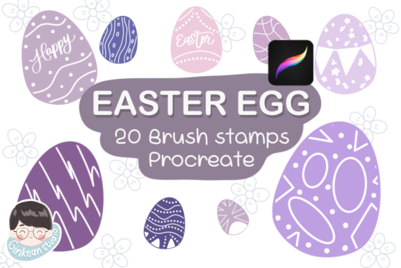 20 Brush Stamp Procreate, Easter Egg: Elevating Digital Design with Seasonal Flair