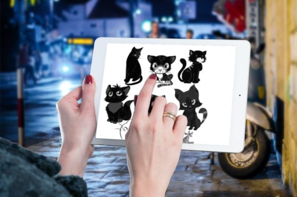 30 Beautiful Cat Brush Stamps for Procreate