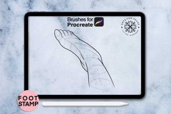 Elevate Design with Foot Procreate Stamps