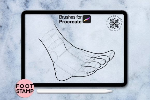 Elevating Digital Illustration with Foot Procreate Stamp Graphic Session 11