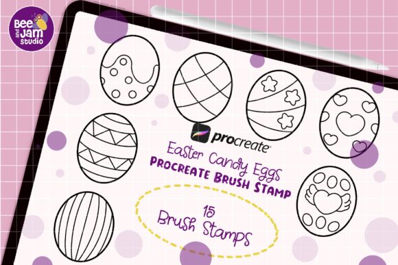 Enhancing Seasonal Designs with Procreate Brush Stamp Spring Easter Eggs