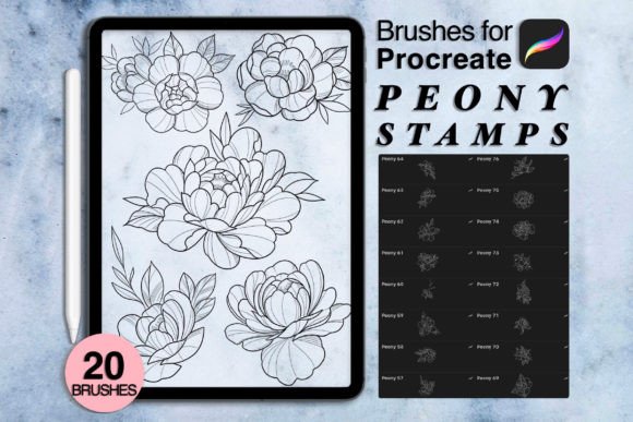 Evaluating the 20 Procreate Peony Stamps Brush Set for Digital Artists