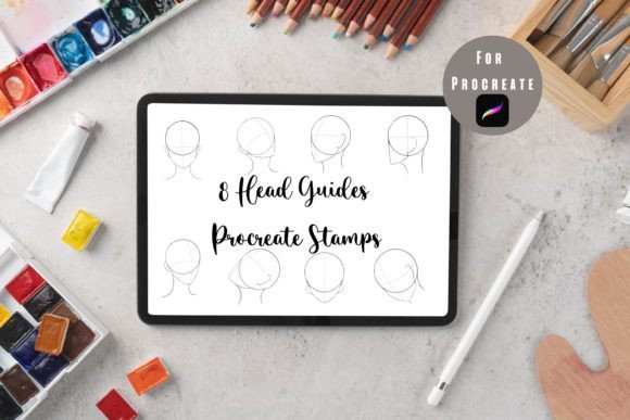 Master Procreate Head Guide Stamp
