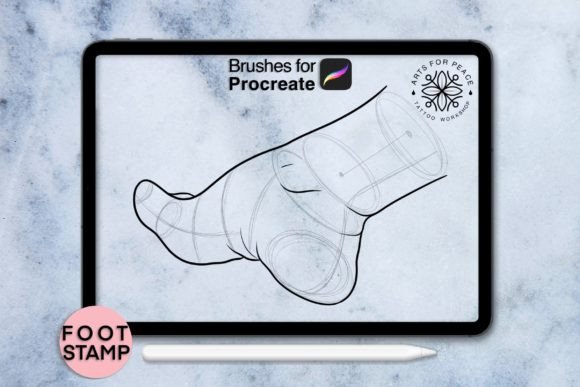 Mastering Digital Foot Illustration: A Guide to Procreate Stamp Graphic Session 15