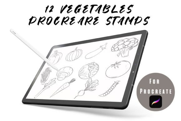 Revolutionizing Digital Planning with Vegetable Procreate Stamps