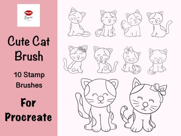 Streamlining Digital Design Workflows with the Cute Cat Stamp Brush for Procreate